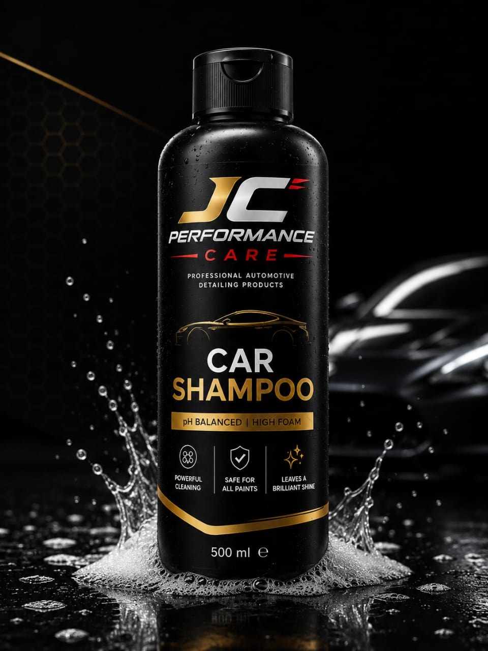 JC Performance Care Car Shampoo bottle